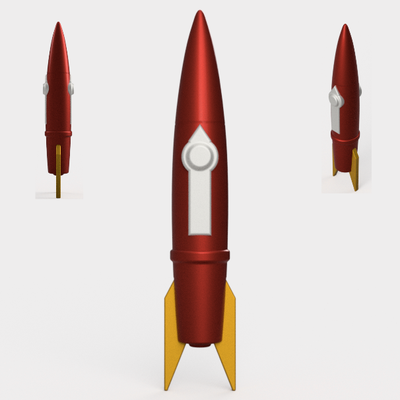 cohete diapositiva forma alfiler 3d print model - Mito3D