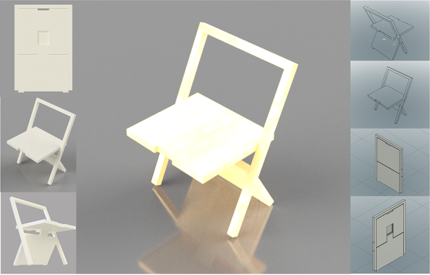 cadeira alfinete room interior 3d print model - Mito3D