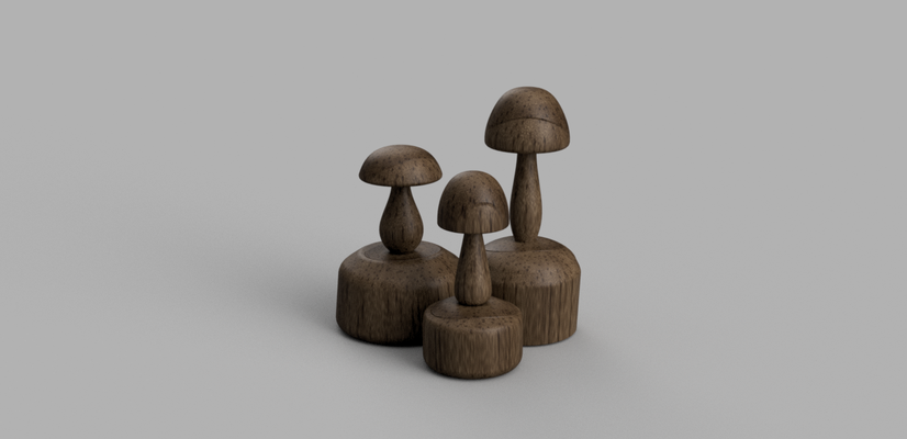 cogumelo alfinete casa cogumelos 3d print model - Mito3D