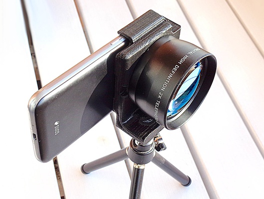 smartphone telescopic attachment pinshape telephoto 3d print model - Mito3D
