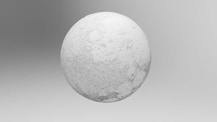 real luna forma alfiler 3d print model - Mito3D