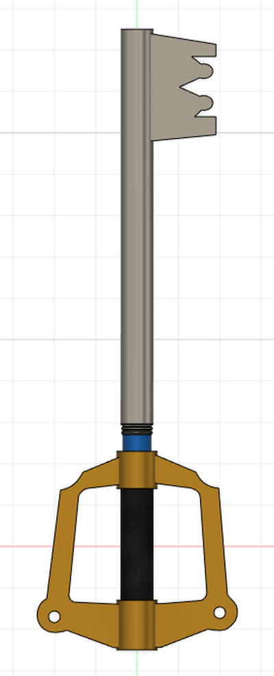 kh 2 llave espada forma alfiler 3d print model - Mito3D