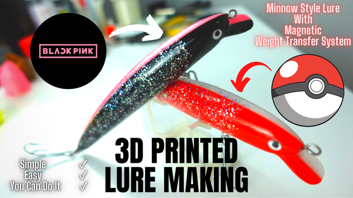 elritze locken magnetisch gewicht transfer system angeln pinshape fishing gear 3d print model - Mito3D