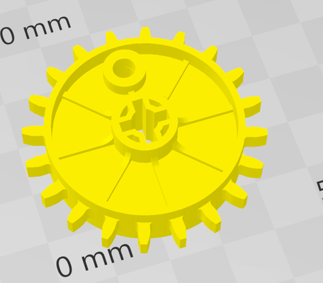 lego roue verser chenille forme d'épingle legocompatible 3d print model - Mito3D