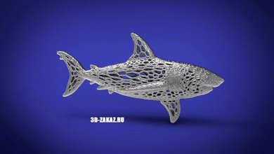 água profunda estilo aço voronoi pinshape 3d print model - Mito3D