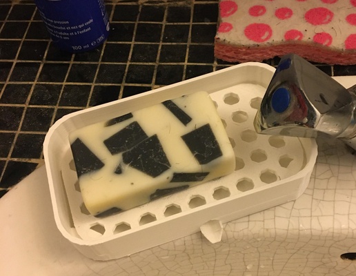 porte savon sabun tabak iğne şekli 3d print model - Mito3D