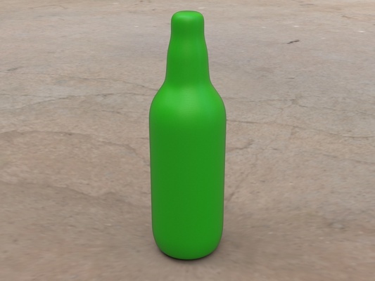 non-hollowed beer bottle 2 plain pinshape 3d print model - Mito3D