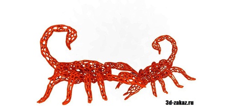 bataille scorpions stile voronoi pinshape 3d print model - Mito3D