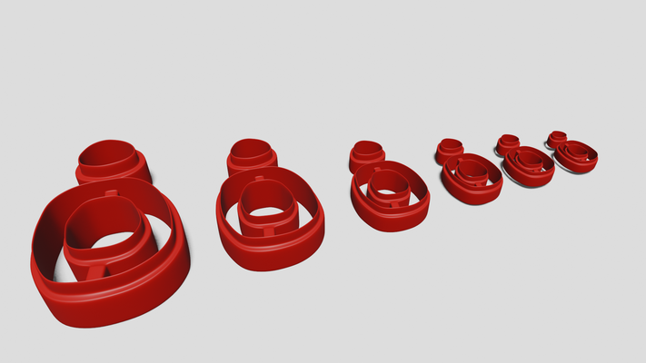 cortador arcilla polimerica pendientes forma alfiler joyeria 3d print model - Mito3D