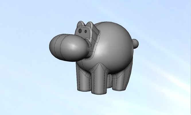 pára moo alfinete animal 3d print model - Mito3D