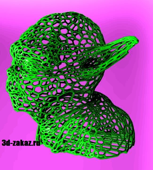 yoda star wars montante voronoi pinshape 3D print model - Mito3D