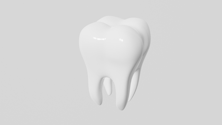 cartone animato dente forma spillo arte 3d print model - Mito3D
