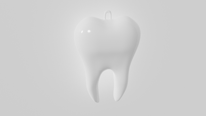 diente llavero forma alfiler 3d print model - Mito3D