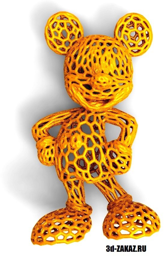 mickey çit voronoi 1 pinshape fare 3d tasarım 3D print model - Mito3D