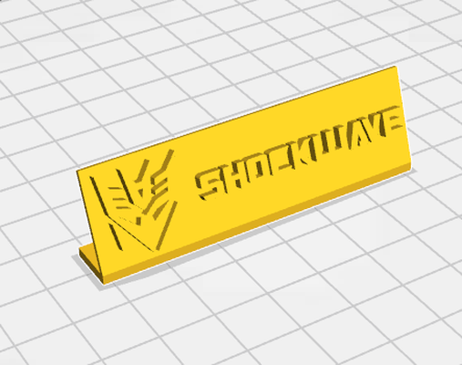 shockwave tag label pinshape transformers 3d print model - Mito3D