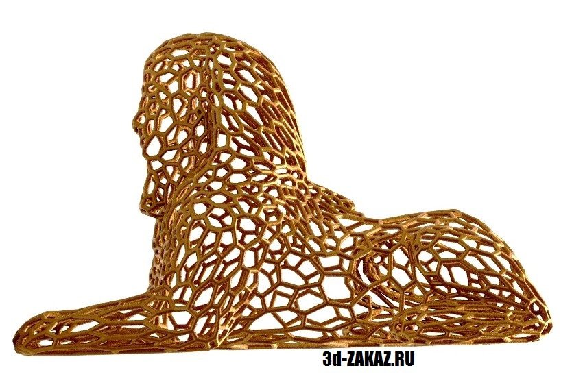sfinge stile voronoi pinshape disegno 3d 3D print model - Mito3D