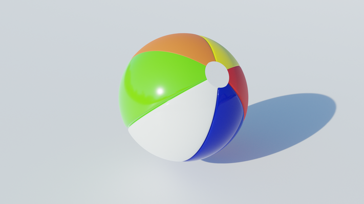 plage balle forme d'épingle 3d print model - Mito3D