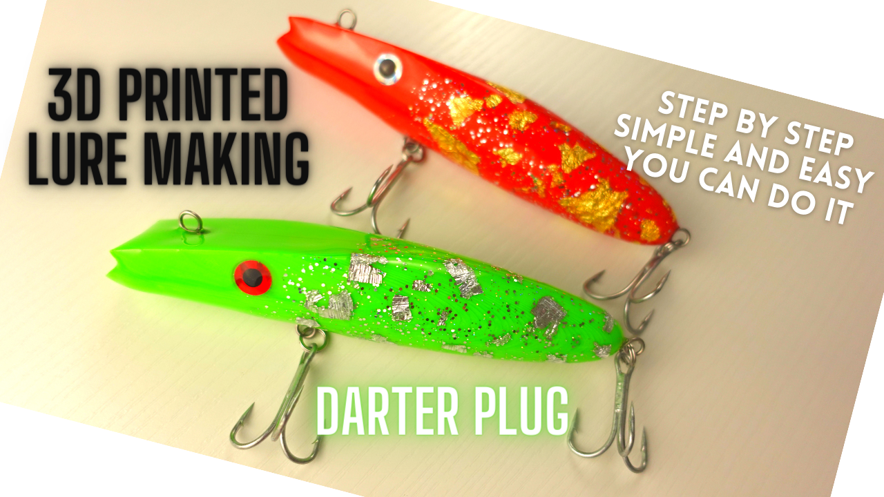 darter plug fishing lure pinshape fishing-gear 3D print model - Mito3D