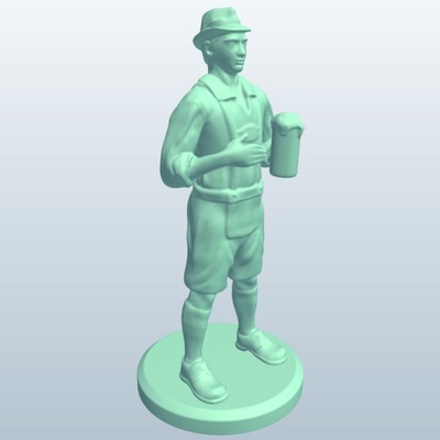 hombre in lederhosen 3d modelo stl forma alfiler peopl 3d print model - Mito3D