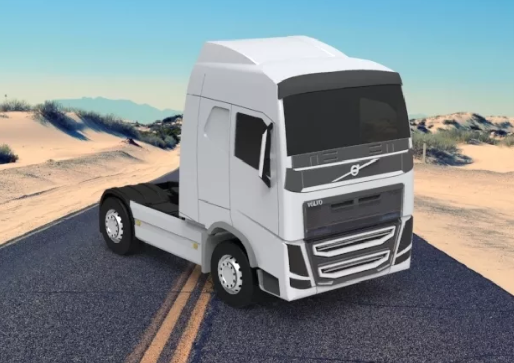 camion volvo globetrotter forma spillo modelos 3D print model - Mito3D