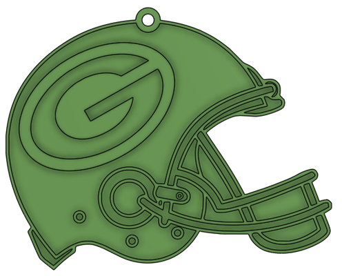 llavero casco verde baía alfinete 3d print model - Mito3D