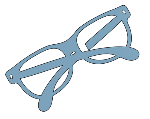 separador de libro anteojos pinshape 3d print model - Mito3D