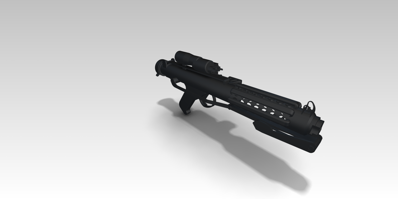 étoile guerres 11 blaster forme d'épingle 3d print model - Mito3D