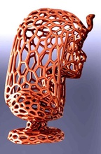 cléopâtre stile voronoi pinshape Conception 3d 3d print model - Mito3D