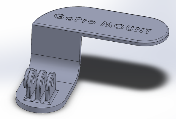 gopromount pinshape mount 3d print model - Mito3D