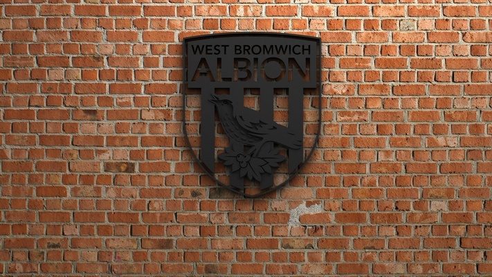 ouest bromwich albion fc logo forme d'épingle objectif 3d print model - Mito3D