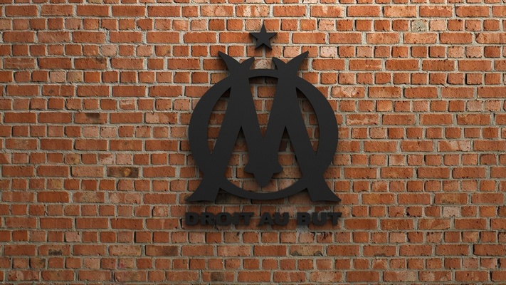 olímpica marselha logotipo alfinete objetivo 3d print model - Mito3D