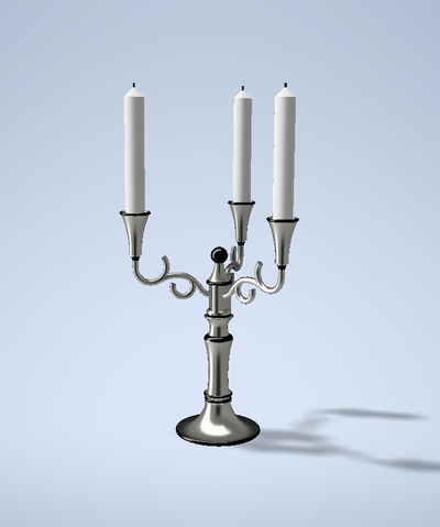 candelabro personalizado v 3 forma spillo 3d print model - Mito3D