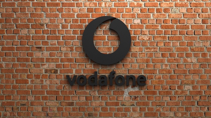 vodafone logo forma alfiler computadora 3d print model - Mito3D