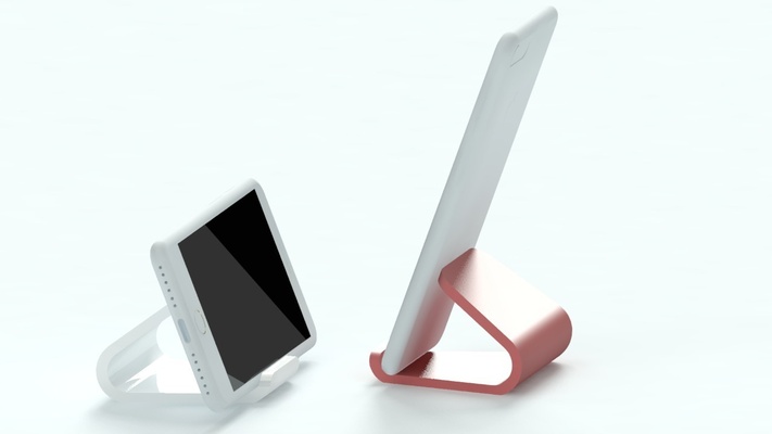 kurve telefon tablette stand pinshape 3d print model - Mito3D