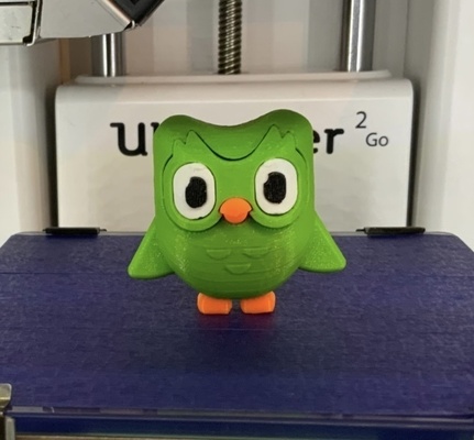 duo owl duolingo app pinshape minifigure 3d print model - Mito3D