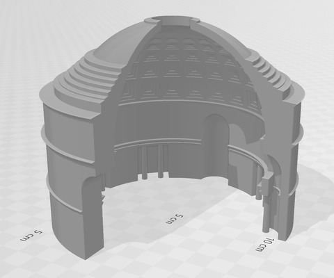 panteão 3 4 alfinete roma 3d print model - Mito3D