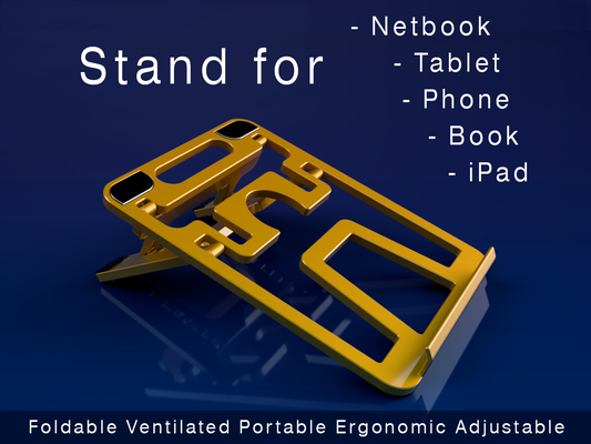 netbook&tablet stand pinshape adjustable 3d print model - Mito3D