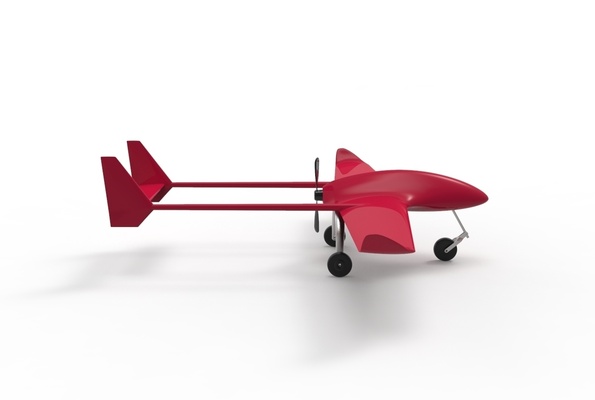 uçan göz iğne şekli uçak 3d print model - Mito3D