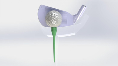 tee pinshape golf balle 3d print model - Mito3D