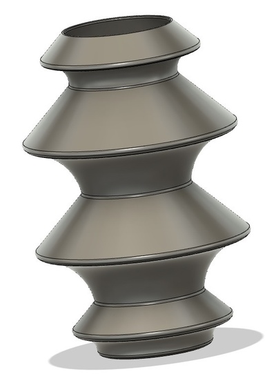 zig zag florero forma alfiler 3d print model - Mito3D
