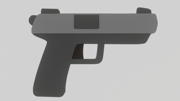 súper animal royale pistola forma alfiler super 3d print model - Mito3D