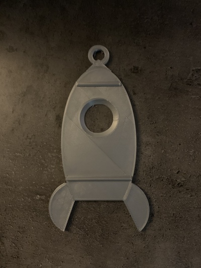 rocket pendent pinshape 3d print model - Mito3D
