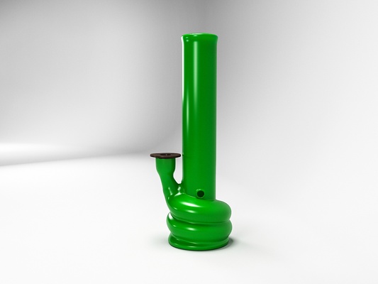 bong derecho forma alfiler pipa agua 3d print model - Mito3D