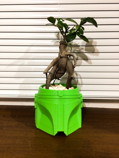 mandalorian flower pot pinshape stormtrooper 3d print model - Mito3D