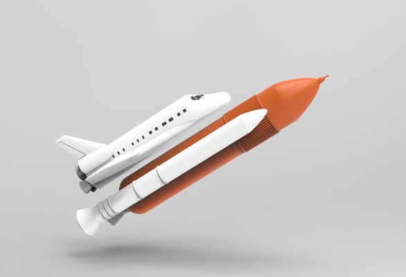 servis aracı uzay gemi nasa iğne şekli 3d print model - Mito3D