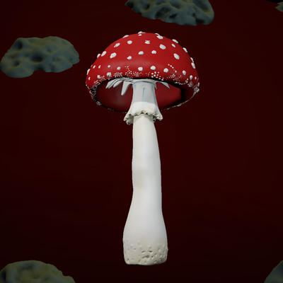 amanita mushrooms pinshape mushroom 3d print model - Mito3D