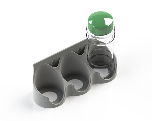 spezia vaso caffè cremagliera montato titolare supporto 3d stampato forma spillo spice rack 3d print model - Mito3D
