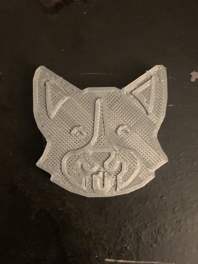 corgi perro cara forma alfiler dog head 3d print model - Mito3D