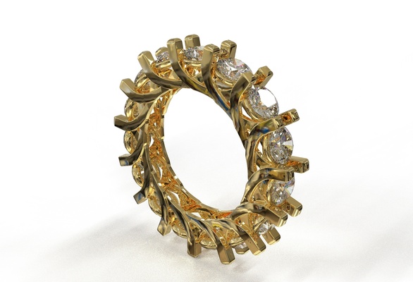 éternité boucle bague forme d'épingle bijoux 3d print model - Mito3D