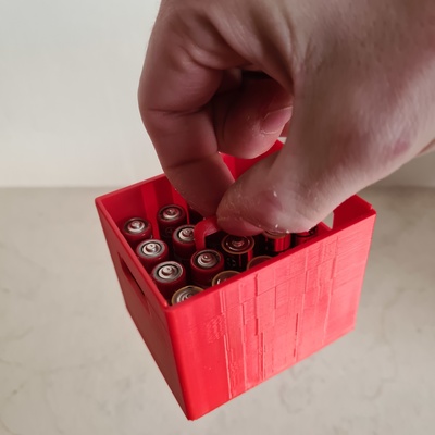 battery crate aaa pinshape 3d print model - Mito3D